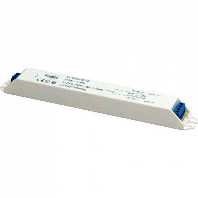 Аппарат пускорегулирующий электронный (балласт) FERON EB51S, 1*30W T8/G13 230V 21520 Аппарат пускорегулирующий электронный (балласт) FERON EB51S, 1*30W T8/G13 230V 21520