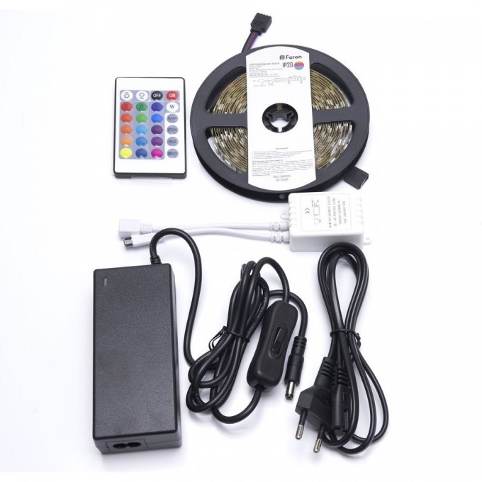 Cветодиодная LED лента FERON LS606, готовый комплект 5м 27706 Cветодиодная LED лента FERON LS606, готовый комплект 5м 27706