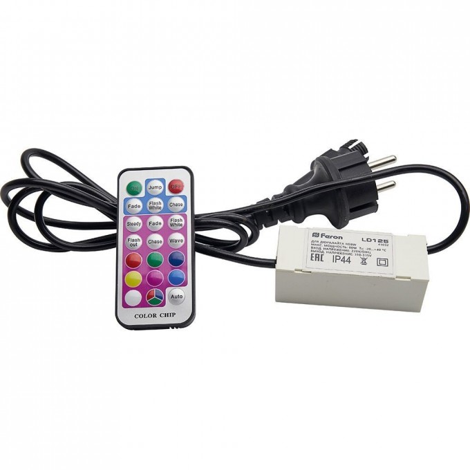 Контроллер 10-50м для кругл. дюралайта LED-R2W RGBW, шнур 1,5м, FERON LD125 41032 Контроллер 10-50м для кругл. дюралайта LED-R2W RGBW, шнур 1,5м, FERON LD125 41032