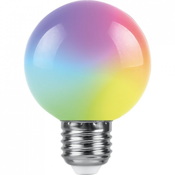 Лампа светодиодная FERON LB-371 Шар матовый E27 3W RGB быстрая смена цвета 38127 Лампа светодиодная FERON LB-371 Шар матовый E27 3W RGB быстрая смена цвета 38127