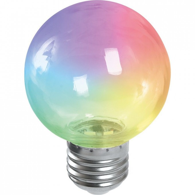 Лампа светодиодная FERON LB-371 Шар прозрачный E27 3W RGB плавная смена цвета 38133 Лампа светодиодная FERON LB-371 Шар прозрачный E27 3W RGB плавная смена цвета 38133