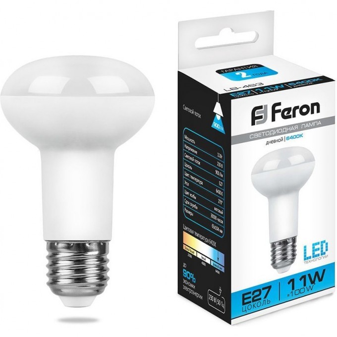 Лампа светодиодная FERON LB-463 E27 11W 6400K 25512 Лампа светодиодная FERON LB-463 E27 11W 6400K 25512