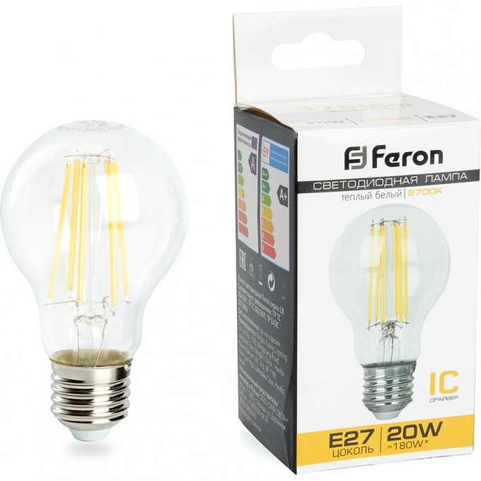 Лампа светодиодная FERON LB-620 E27 20W 2700K шар 38245 Лампа светодиодная FERON LB-620 E27 20W 2700K шар 38245