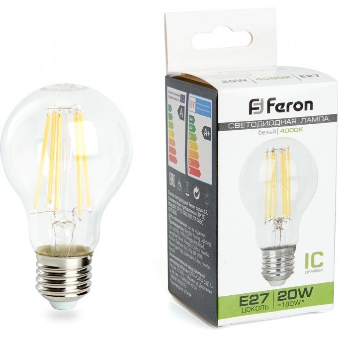 Лампа светодиодная FERON LB-620 E27 20W 4000K шар 38246 Лампа светодиодная FERON LB-620 E27 20W 4000K шар 38246