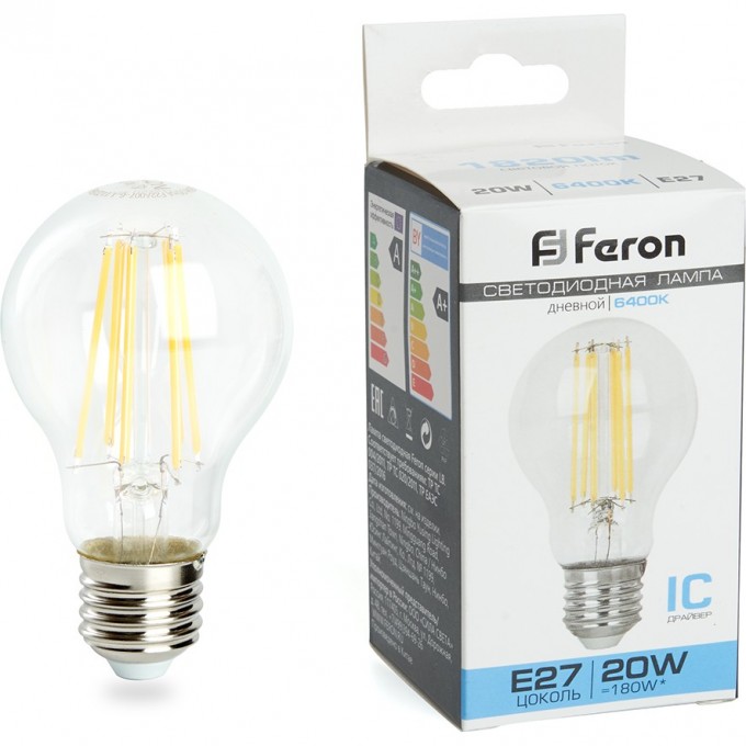 Лампа светодиодная FERON LB-620 E27 20W 6400K шар 48285 Лампа светодиодная FERON LB-620 E27 20W 6400K шар 48285