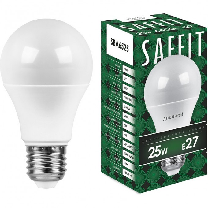 Лампа светодиодная FERON SAFFIT SBA6525 Шар E27 25W 6400K 55089 Лампа светодиодная FERON SAFFIT SBA6525 Шар E27 25W 6400K 55089