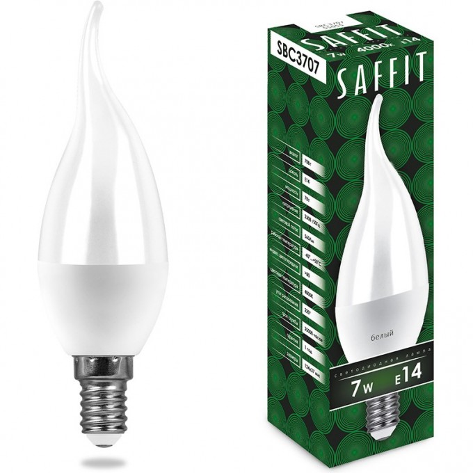 Лампа светодиодная FERON SAFFIT SBC3707 Свеча на ветру E14 7W 6400K 55142 Лампа светодиодная FERON SAFFIT SBC3707 Свеча на ветру E14 7W 6400K 55142