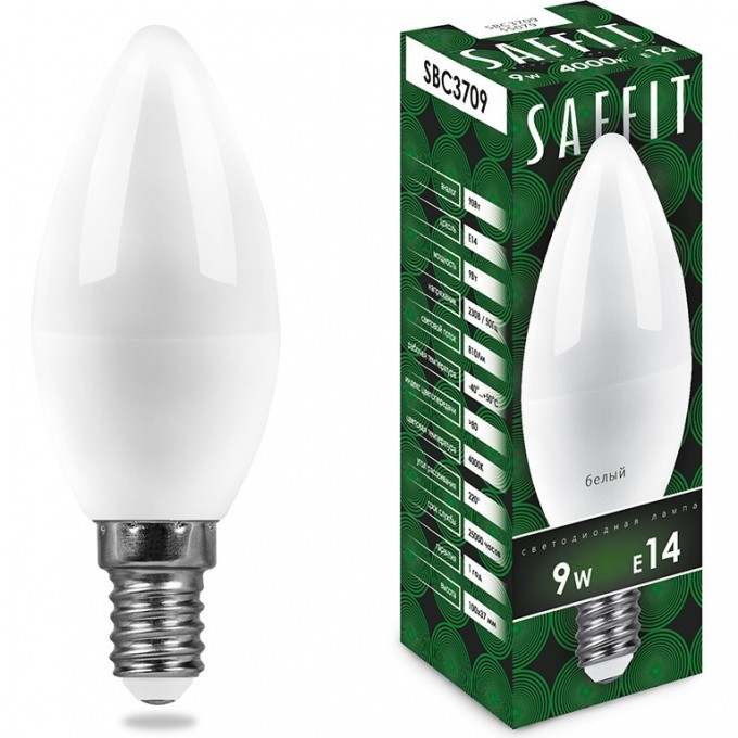 Лампа светодиодная FERON SAFFIT SBC3709 Свеча E14 9W 4000K 55079 Лампа светодиодная FERON SAFFIT SBC3709 Свеча E14 9W 4000K 55079