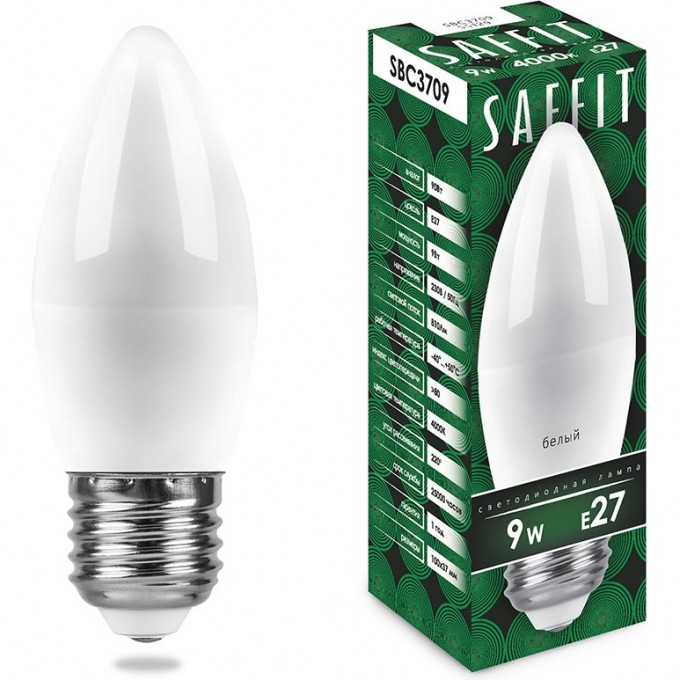 Лампа светодиодная FERON SAFFIT SBC3709 Свеча E27 9W 4000K 55129 Лампа светодиодная FERON SAFFIT SBC3709 Свеча E27 9W 4000K 55129