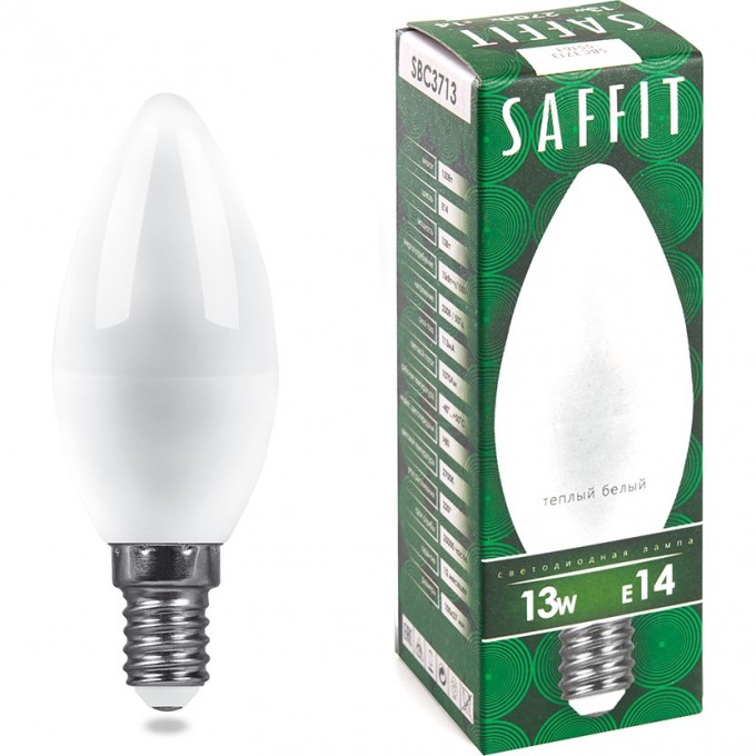 Лампа светодиодная FERON SAFFIT SBC3713 Свеча E14 13W 2700K 55163 Лампа светодиодная FERON SAFFIT SBC3713 Свеча E14 13W 2700K 55163