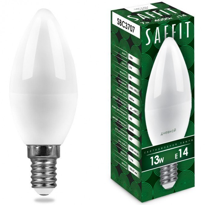 Лампа светодиодная FERON SAFFIT SBC3713 Свеча E14 13W 6400K 55172 Лампа светодиодная FERON SAFFIT SBC3713 Свеча E14 13W 6400K 55172