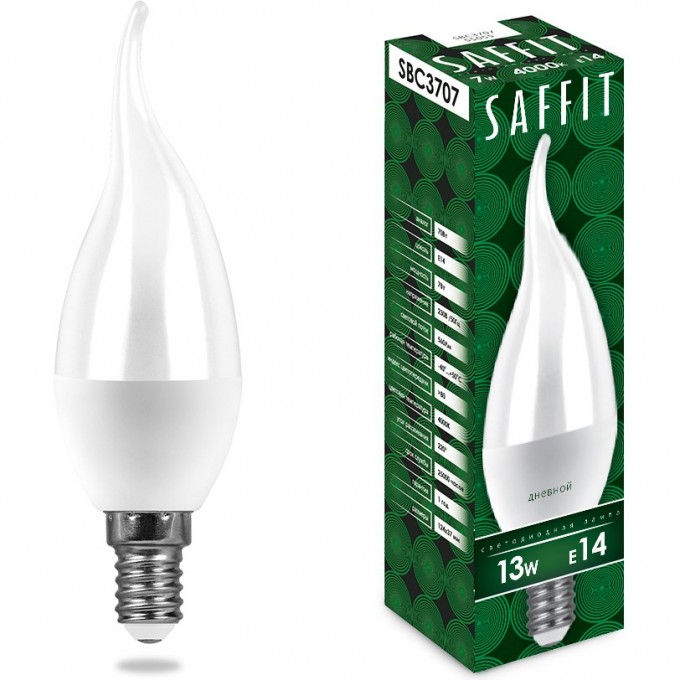 Лампа светодиодная FERON SAFFIT SBC3713 Свеча на ветру E14 13W 6400K 55175 Лампа светодиодная FERON SAFFIT SBC3713 Свеча на ветру E14 13W 6400K 55175