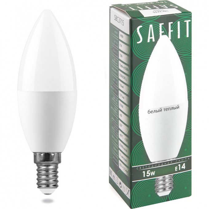 Лампа светодиодная FERON SAFFIT SBC3715 Свеча E14 15W 2700K 55203 Лампа светодиодная FERON SAFFIT SBC3715 Свеча E14 15W 2700K 55203
