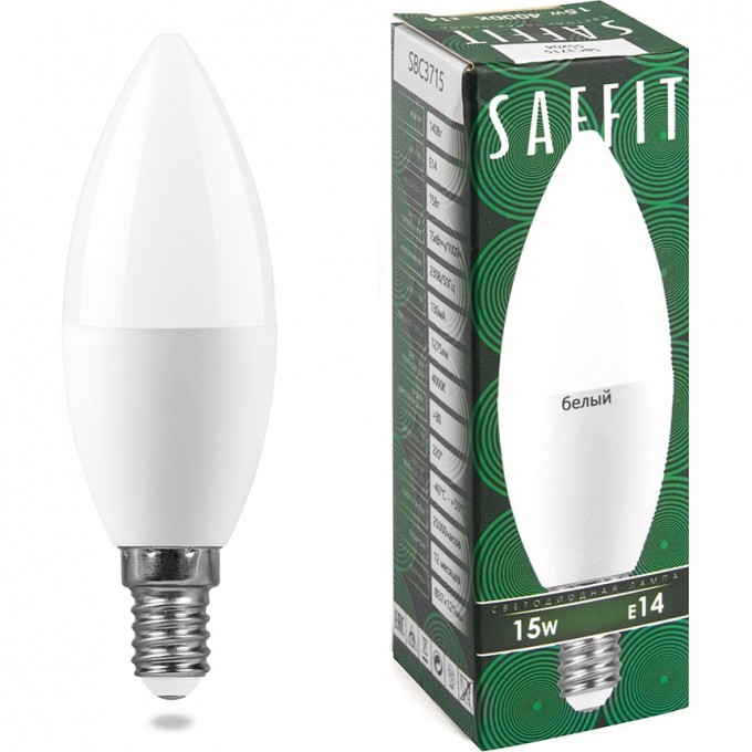 Лампа светодиодная FERON SAFFIT SBC3715 Свеча E14 15W 4000K 55204 Лампа светодиодная FERON SAFFIT SBC3715 Свеча E14 15W 4000K 55204