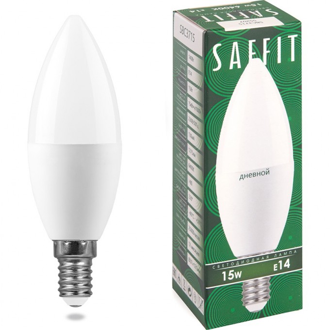 Лампа светодиодная FERON SAFFIT SBC3715 Свеча E14 15W 6400K 55207 Лампа светодиодная FERON SAFFIT SBC3715 Свеча E14 15W 6400K 55207