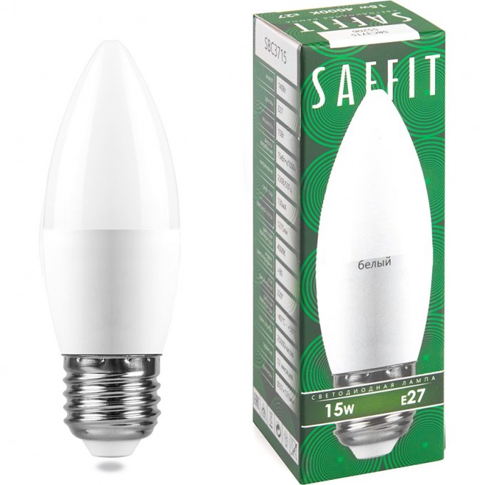 Лампа светодиодная FERON SAFFIT SBC3715 Свеча E27 15W 4000K 55206 Лампа светодиодная FERON SAFFIT SBC3715 Свеча E27 15W 4000K 55206