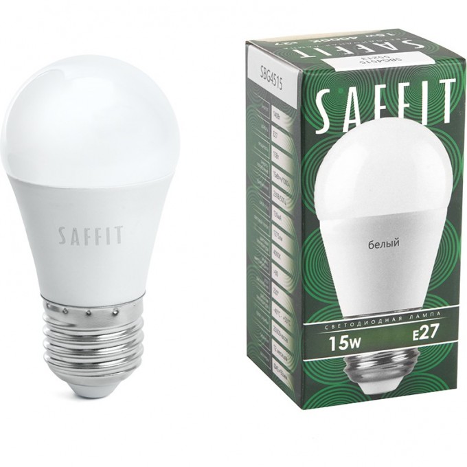 Лампа светодиодная FERON SAFFIT SBG4515 Шарик E27 15W 4000K 55213 Лампа светодиодная FERON SAFFIT SBG4515 Шарик E27 15W 4000K 55213