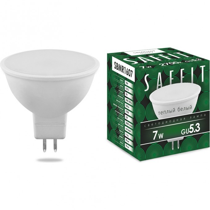 Лампа светодиодная FERON SAFFIT SBMR1607 MR16 GU5.3 7W 2700K 55027 Лампа светодиодная FERON SAFFIT SBMR1607 MR16 GU5.3 7W 2700K 55027