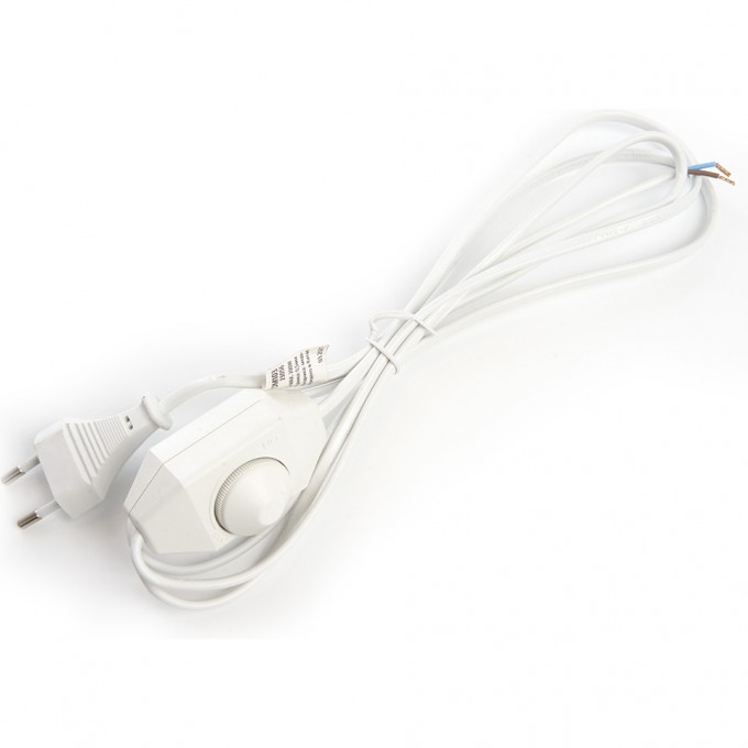 Сетевой шнур с диммером 230V 2м FERON, белый, DM103-200W 23056 Сетевой шнур с диммером 230V 2м FERON, белый, DM103-200W 23056