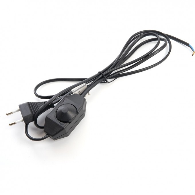 Сетевой шнур с диммером FERON 230V 2м, черный, DM103-200W 23059 Сетевой шнур с диммером FERON 230V 2м, черный, DM103-200W 23059