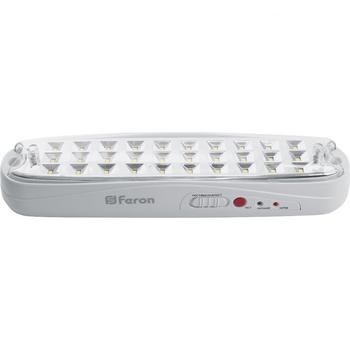 Светильник аварийный, 30 LED AC/DC, белый, FERON EM111 артикул 41533 Светильник аварийный, 30 LED AC/DC, белый, FERON EM111 артикул 41533