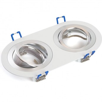 Светильник потолочный встраиваемый FERON DL2812 MR16 50W G5.3 "прямоугольник", белый Светильник потолочный встраиваемый FERON DL2812 MR16 50W G5.3 "прямоугольник", белый