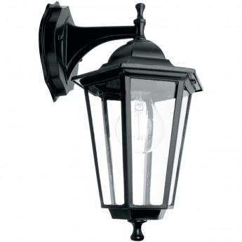 Светильник садово-парковый FERON 6102/PL6102 шестигранный на стену вниз 60W E27 230V, черный Светильник садово-парковый FERON 6102/PL6102 шестигранный на стену вниз 60W E27 230V, черный