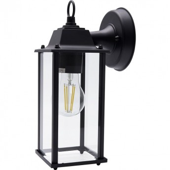 Светильник садово-парковый FERON PL201 на стену вниз 60W E27 230V, черный Светильник садово-парковый FERON PL201 на стену вниз 60W E27 230V, черный