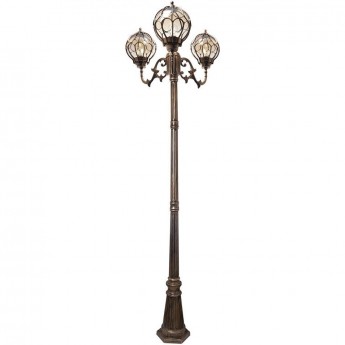 Светильник садово-парковый FERON PL3809 круглый столб 3*60W 230V E27, черное золото Светильник садово-парковый FERON PL3809 круглый столб 3*60W 230V E27, черное золото