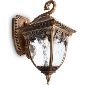 Светильник садово-парковый FERON PL4072 четырехгранный на стену вниз 60W E27 230V, черное золото Светильник садово-парковый FERON PL4072 четырехгранный на стену вниз 60W E27 230V, черное золото