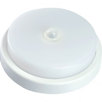 Светильник светодиодный пылевлагозащищённый с ИК-датчиком FERON AL3016 в пластиковом корпусе 12W 6500K IP65 белый Светильник светодиодный пылевлагозащищённый с ИК-датчиком FERON AL3016 в пластиковом корпусе 12W 6500K IP65 белый