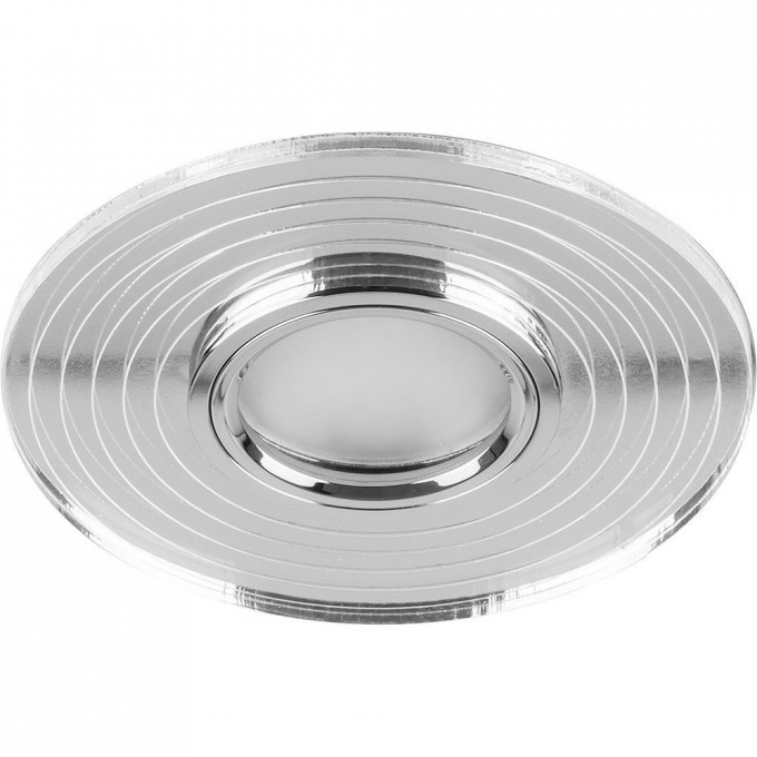 Светильник встраиваемый FERON CD980 MR16 G5.3 с белой LED подсветкой прозрачный 29667 Светильник встраиваемый FERON CD980 MR16 G5.3 с белой LED подсветкой прозрачный 29667