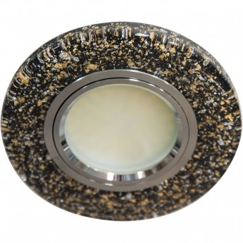 Светильник встраиваемый с белой LED подсветкой FERON 8585-2 потолочный MR16 G5.3 черно-золотистый Светильник встраиваемый с белой LED подсветкой FERON 8585-2 потолочный MR16 G5.3 черно-золотистый