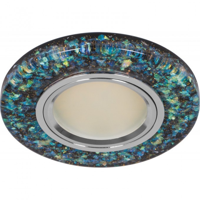 Светильник встраиваемый с белой LED подсветкой FERON 8888-2 потолочный MR16 G5.3 черно-зеленый 28585 Светильник встраиваемый с белой LED подсветкой FERON 8888-2 потолочный MR16 G5.3 черно-зеленый 28585