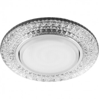 Светильник встраиваемый с белой LED подсветкой FERON CD4020 потолочный GX53 без лампы прозрачный 29473 Светильник встраиваемый с белой LED подсветкой FERON CD4020 потолочный GX53 без лампы прозрачный 29473