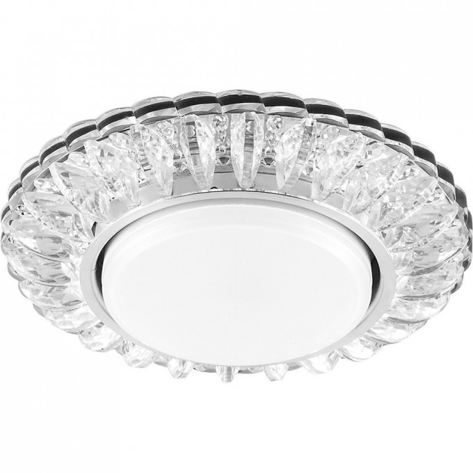 Светильник встраиваемый с белой LED подсветкой FERON CD4026 потолочный GX53 без лампы прозрачный 29540 Светильник встраиваемый с белой LED подсветкой FERON CD4026 потолочный GX53 без лампы прозрачный 29540