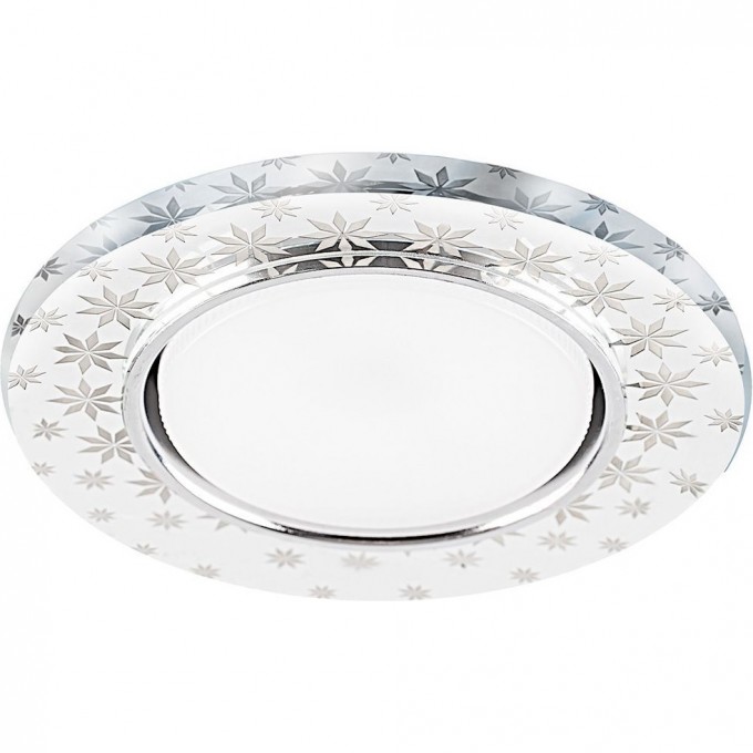Светильник встраиваемый с белой LED подсветкой FERON CD4030 потолочный GX53 без лампы, прозрачный 32653 Светильник встраиваемый с белой LED подсветкой FERON CD4030 потолочный GX53 без лампы, прозрачный 32653