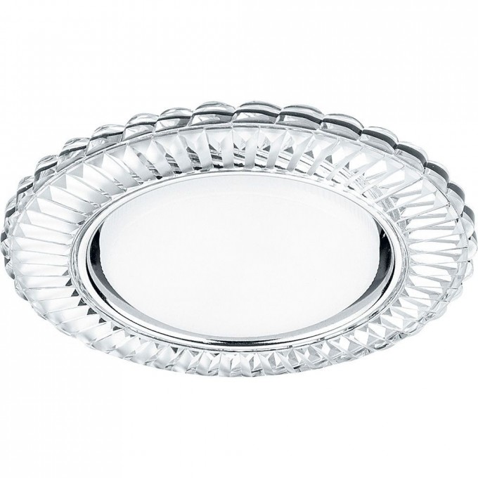 Светильник встраиваемый с белой LED подсветкой FERON CD4044 потолочный GX53 без лампы, прозрачный, хром 41306 Светильник встраиваемый с белой LED подсветкой FERON CD4044 потолочный GX53 без лампы, прозрачный, хром 41306