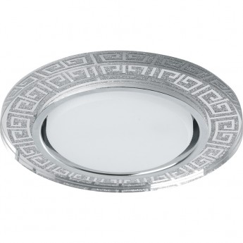 Светильник встраиваемый с белой LED подсветкой FERON CD4981 потолочный GX53 без лампы, прозрачный, серебро 41906 Светильник встраиваемый с белой LED подсветкой FERON CD4981 потолочный GX53 без лампы, прозрачный, серебро 41906