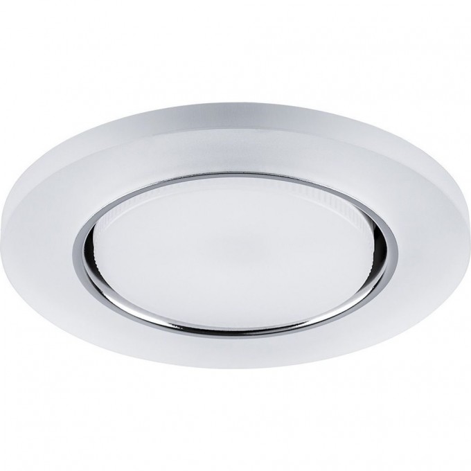 Светильник встраиваемый с белой LED подсветкой FERON CD5020 потолочный GX53 без лампы, белый матовый 32659 Светильник встраиваемый с белой LED подсветкой FERON CD5020 потолочный GX53 без лампы, белый матовый 32659
