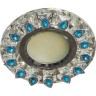 Светильник встраиваемый с белой LED подсветкой FERON CD55A потолочный MR16 G5.3 прозрачно-голубой 28565
