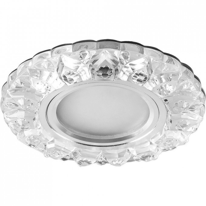 Светильник встраиваемый с белой LED подсветкой FERON CD908 потолочный MR16 G5.3 прозрачный 28891 Светильник встраиваемый с белой LED подсветкой FERON CD908 потолочный MR16 G5.3 прозрачный 28891