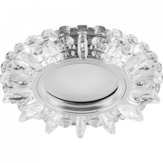 Светильник встраиваемый с белой LED подсветкой FERON CD910 потолочный MR16 G5.3 прозрачный 28893 Светильник встраиваемый с белой LED подсветкой FERON CD910 потолочный MR16 G5.3 прозрачный 28893