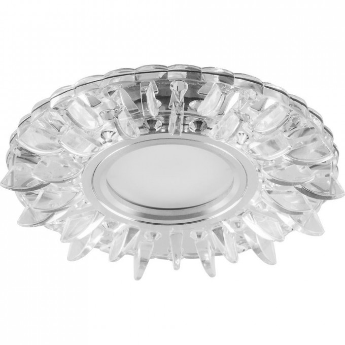 Светильник встраиваемый с белой LED подсветкой FERON CD911 потолочный MR16 G5.3 прозрачный 28894 Светильник встраиваемый с белой LED подсветкой FERON CD911 потолочный MR16 G5.3 прозрачный 28894