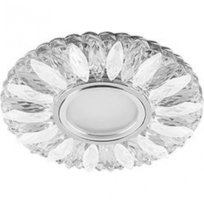 Светильник встраиваемый с белой LED подсветкой FERON CD917 потолочный MR16 G5.3 прозрачный-матовый 29536 Светильник встраиваемый с белой LED подсветкой FERON CD917 потолочный MR16 G5.3 прозрачный-матовый 29536
