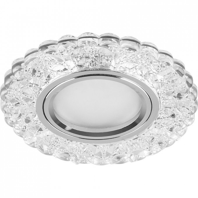 Светильник встраиваемый с белой LED подсветкой FERON CD939 потолочный MR16 G5.3 прозрачный 29472 Светильник встраиваемый с белой LED подсветкой FERON CD939 потолочный MR16 G5.3 прозрачный 29472