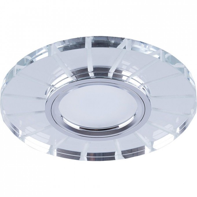Светильник встраиваемый с LED подсветкой FERON CD982 потолочный MR16 G5.3 прозрачный, хром 32439 Светильник встраиваемый с LED подсветкой FERON CD982 потолочный MR16 G5.3 прозрачный, хром 32439