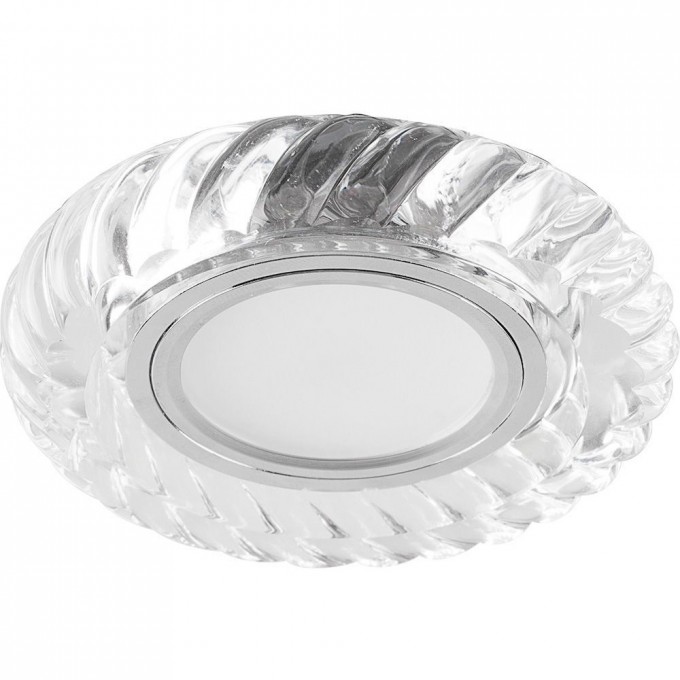 Светильник встраиваемый с LED подсветкой FERON CD986 потолочный MR16 G5.3 прозрачный 32663 Светильник встраиваемый с LED подсветкой FERON CD986 потолочный MR16 G5.3 прозрачный 32663