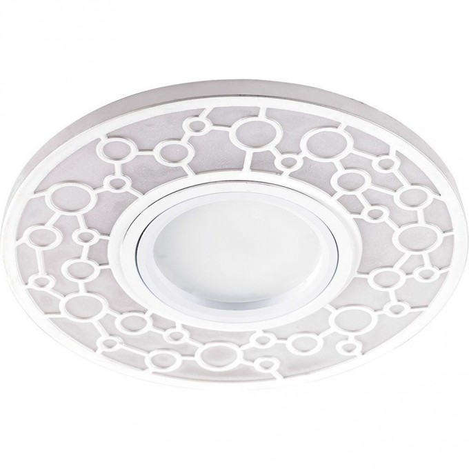 Светильник встраиваемый с LED подсветкой FERON CD990 потолочный MR16 G5.3 белый 32669 Светильник встраиваемый с LED подсветкой FERON CD990 потолочный MR16 G5.3 белый 32669