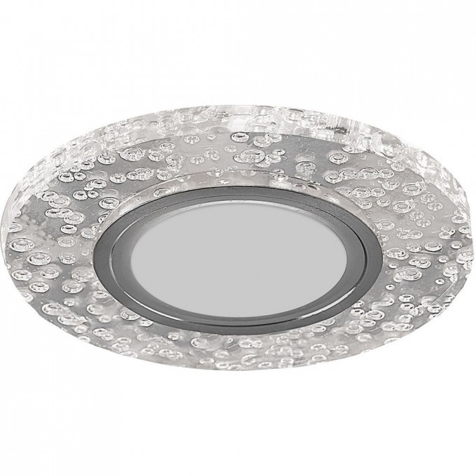Светильник встраиваемый с разноцветной LED подсветкой FERON CD953 потолочный MR16 G5.3, прозрачный 32569 Светильник встраиваемый с разноцветной LED подсветкой FERON CD953 потолочный MR16 G5.3, прозрачный 32569